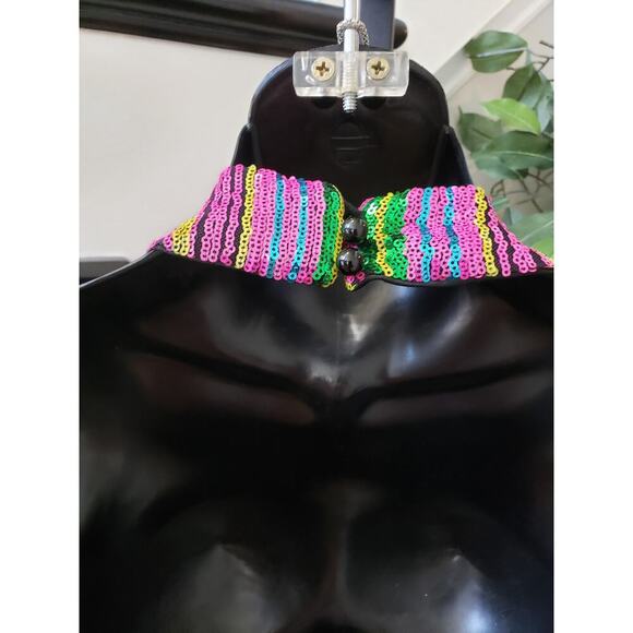 Fashion Nova Mini Dress Womens Medium Multi All Types Sequin Detailed Sleeveless - Picture 10 of 13